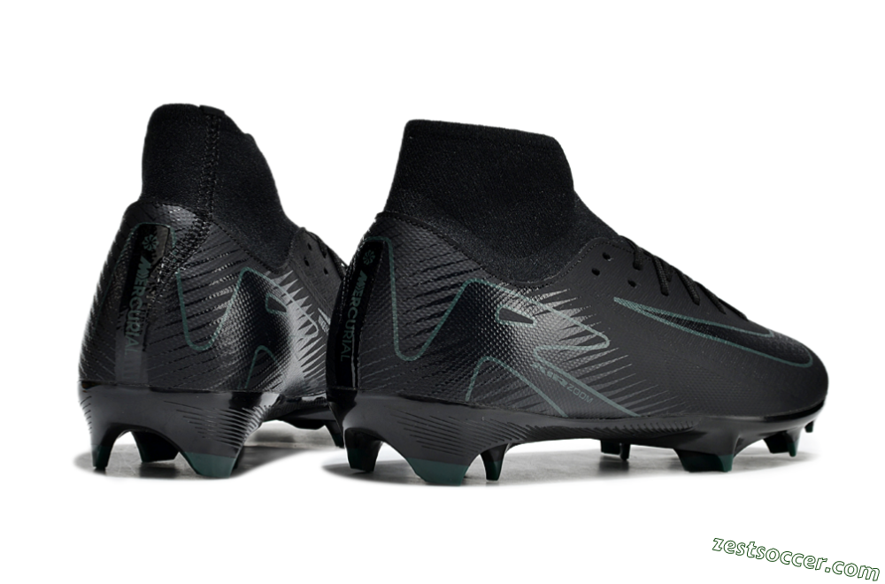 Nike Air Zoom Mercurial Superfly 10 Academy FG High-Tops Soccer Cleats - Black/Green 6
