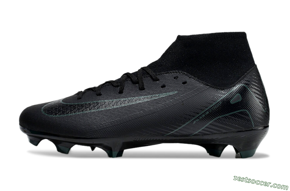 Nike Air Zoom Mercurial Superfly 10 Academy FG High-Tops Soccer Cleats - Black/Green 2
