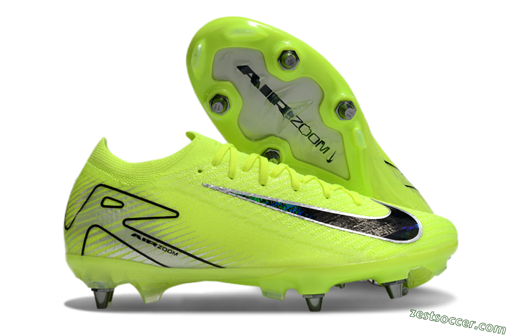 Nike Air Zoom Mercurial Vapor 16 Elite SG Low-Tops Soccer Cleats - Yellow/Black/Silver 0