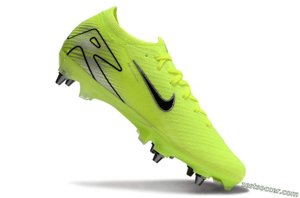 Nike Air Zoom Mercurial Vapor 16 Elite SG Low-Tops Soccer Cleats - Yellow/Black/Silver 4