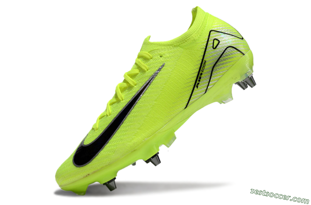 Nike Air Zoom Mercurial Vapor 16 Elite SG Low-Tops Soccer Cleats - Yellow/Black/Silver 5