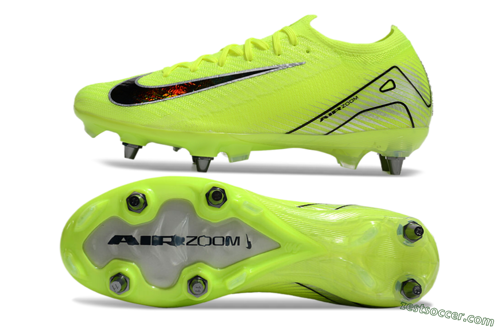 Nike Air Zoom Mercurial Vapor 16 Elite SG Low-Tops Soccer Cleats - Yellow/Black/Silver 1