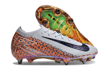 Nike Air Zoom Mercurial Vapor 16 Pro SG Low-Tops Soccer Cleats - Grey/Black/Leopard