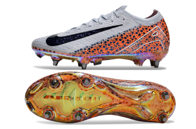 Nike Air Zoom Mercurial Vapor 16 Pro SG Low-Tops Soccer Cleats - Grey/Black/Leopard