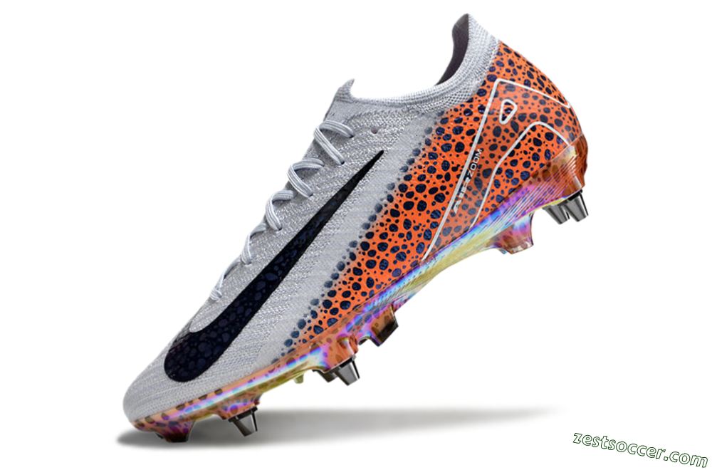 Nike Air Zoom Mercurial Vapor 16 Pro SG Low-Tops Soccer Cleats - Grey/Black/Leopard 5
