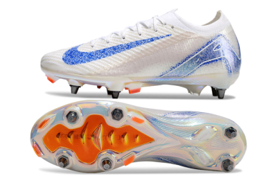 Nike Air Zoom Mercurial Vapor 16 Pro SG Low-Tops Soccer Cleats - Beige/White/Blue
