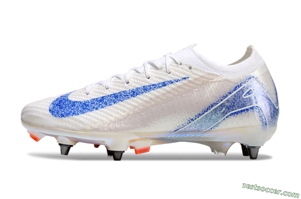 Nike Air Zoom Mercurial Vapor 16 Pro SG Low-Tops Soccer Cleats - Beige/White/Blue 2