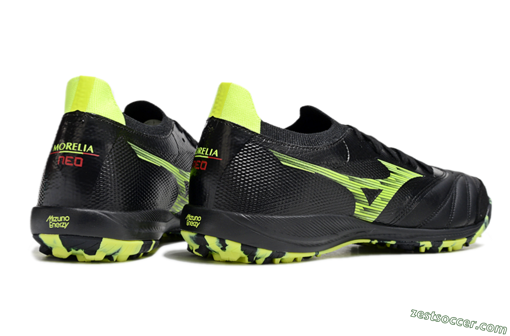 Mizuno Morelia Neo Sala M8 TF Low-Tops Soccer Shoes - Black/Yellow 6