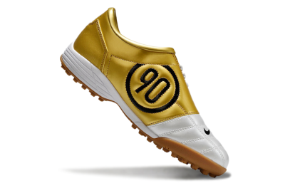 Nike Total 90 II TF Low-Tops Soccer Shoes - Silver/Black/Gold