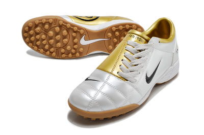 Nike Total 90 II TF Low-Tops Soccer Shoes - Silver/Black/Gold