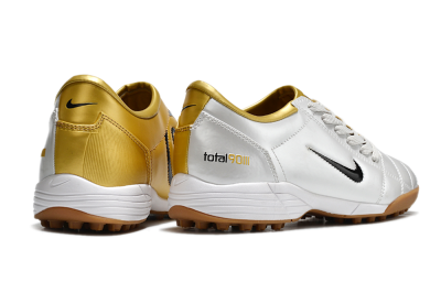 Nike Total 90 II TF Low-Tops Soccer Shoes - Silver/Black/Gold