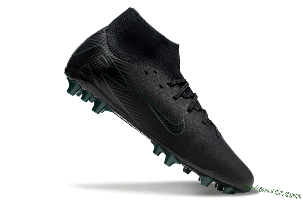Nike Air Zoom Mercurial Superfly 10 Academy AG High-Tops Soccer Cleats - Black/Green 4