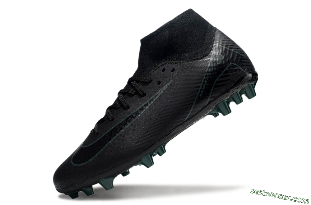 Nike Air Zoom Mercurial Superfly 10 Academy AG High-Tops Soccer Cleats - Black/Green 5