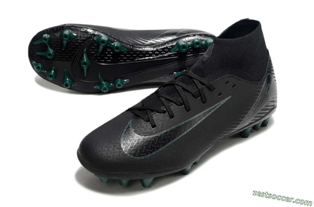 Nike Air Zoom Mercurial Superfly 10 Academy AG High-Tops Soccer Cleats - Black/Green 3