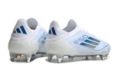 Adidas F50 Elite SG Low-Tops Soccer Cleats - White/Silver/Blue