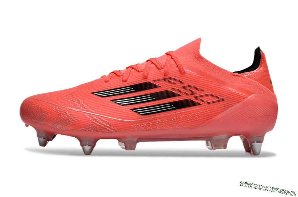 Adidas F50 Elite SG Low-Tops Soccer Cleats - Red/Black/Silver 2