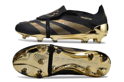 Adidas Predator Elite Foldover Tongue FG Low-Tops Soccer Cleats - Black/Gold