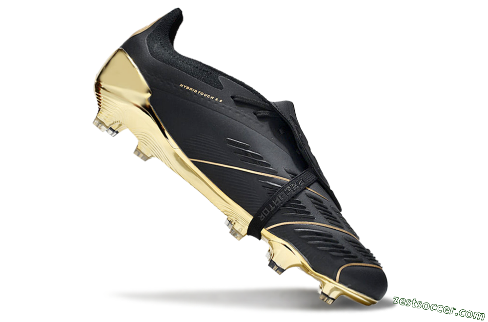 Adidas Predator Elite Foldover Tongue FG Low-Tops Soccer Cleats - Black/Gold 4