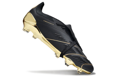 Adidas Predator Elite Foldover Tongue FG Low-Tops Soccer Cleats - Black/Gold