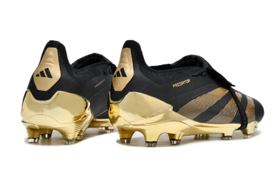 Adidas Predator Elite Foldover Tongue FG Low-Tops Soccer Cleats - Black/Gold
