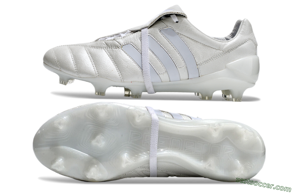 Adidas Predator Mutator Mania Tormentor Tongue FG Low-Tops Soccer Cleats - Silver/White 1