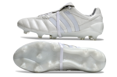 Adidas Predator Mutator Mania Tormentor Tongue FG Low-Tops Soccer Cleats - Silver/White