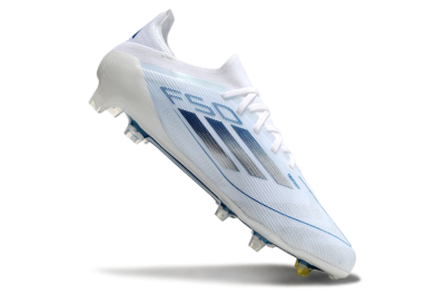 Adidas F50 Elite FG Low-Tops Soccer Cleats - White/Silver/Blue
