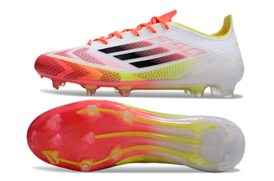 Adidas F50 Elite FG Low-Tops Soccer Cleats - White/Red/Yellow