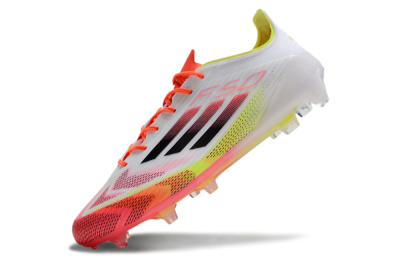 Adidas F50 Elite FG Low-Tops Soccer Cleats - White/Red/Yellow