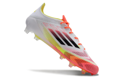 Adidas F50 Elite FG Low-Tops Soccer Cleats - White/Red/Yellow
