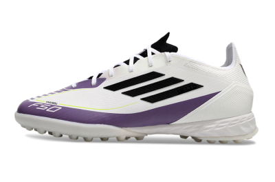 Adidas x Messi F50 Pro TF Low-Tops Soccer Shoes - White/Purple/Black