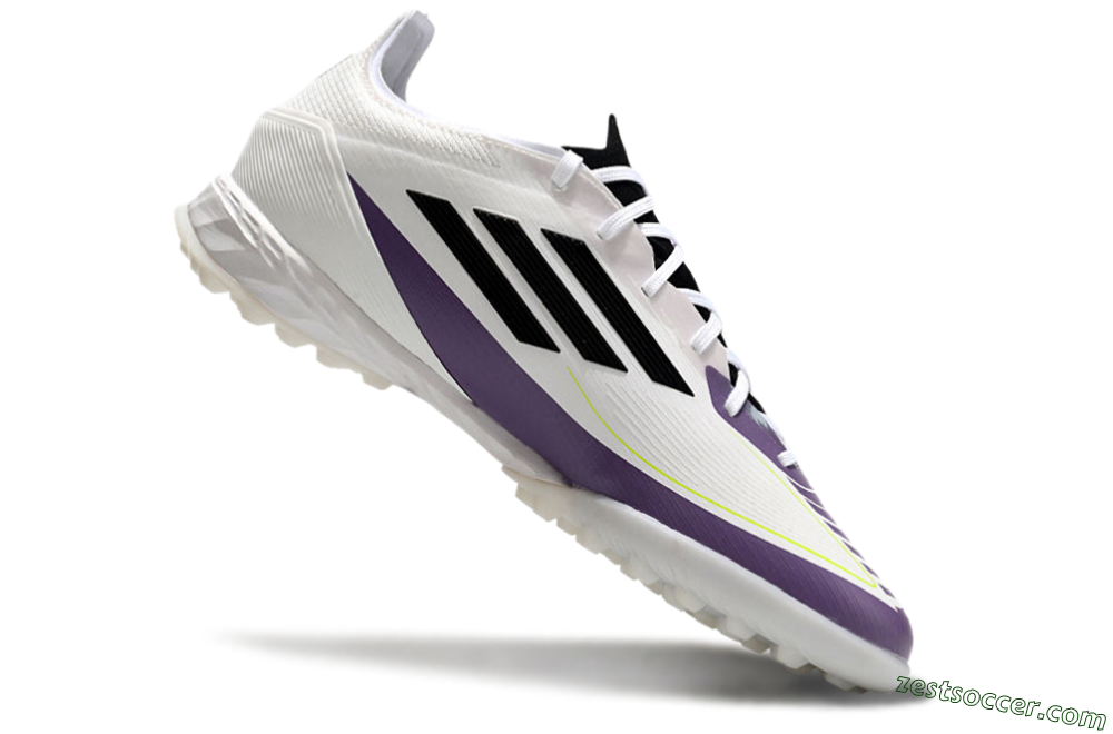 Adidas x Messi F50 Pro TF Low-Tops Soccer Shoes - White/Purple/Black 4