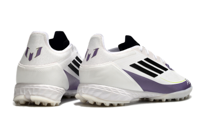 Adidas x Messi F50 Pro TF Low-Tops Soccer Shoes - White/Purple/Black