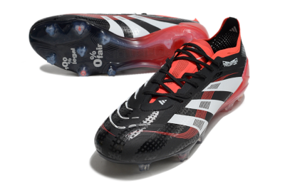 Adidas Predator 24 Elite FG Low-Tops Soccer Cleats - Black/White/Red