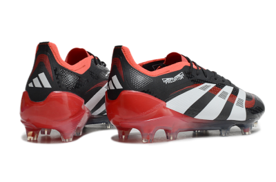 Adidas Predator 24 Elite FG Low-Tops Soccer Cleats - Black/White/Red
