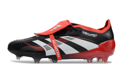 Adidas Predator Elite Foldover Tongue FG Low-Tops Soccer Cleats - Black/White/Red