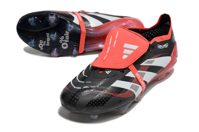 Adidas Predator Elite Foldover Tongue FG Low-Tops Soccer Cleats - Black/White/Red
