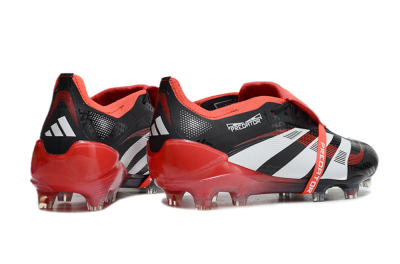 Adidas Predator Elite Foldover Tongue FG Low-Tops Soccer Cleats - Black/White/Red