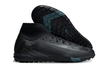 Nike Air Zoom Mercurial Superfly 10 Elite TF High-Tops Soccer Shoes - Black/Green/Silver