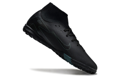 Nike Air Zoom Mercurial Superfly 10 Elite TF High-Tops Soccer Shoes - Black/Green/Silver
