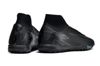 Nike Air Zoom Mercurial Superfly 10 Elite TF High-Tops Soccer Shoes - Black/Green/Silver