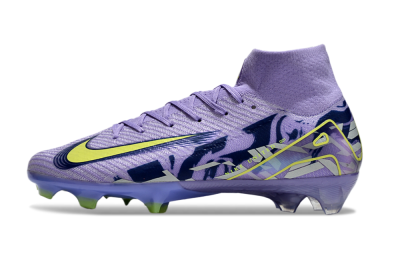 Nike Air Zoom Mercurial Superfly 10 Elite FG High-Tops Soccer Cleats - Purple/Yellow/White