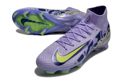 Nike Air Zoom Mercurial Superfly 10 Elite FG High-Tops Soccer Cleats - Purple/Yellow/White