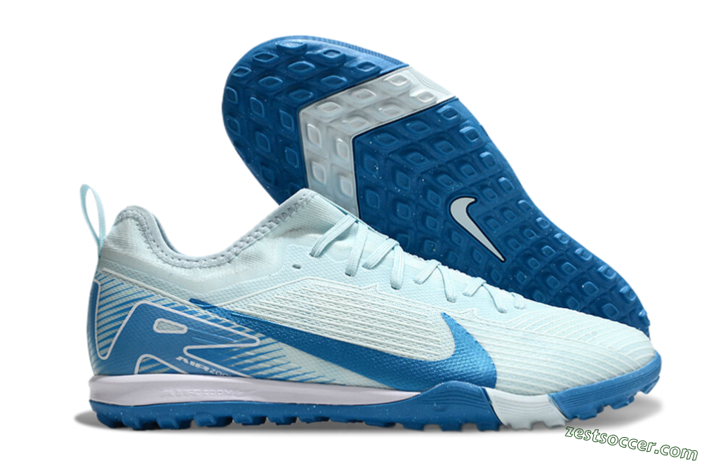 Nike Air Zoom Mercurial Vapor 16 Pro TF Low-Tops Soccer Shoes - Jade/Blue/White 0