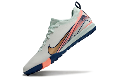 Nike Air Zoom Mercurial Vapor 16 Pro TF Low-Tops Soccer Shoes - Jade/Gold/Pink