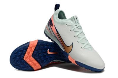 Nike Air Zoom Mercurial Vapor 16 Pro TF Low-Tops Soccer Shoes - Jade/Gold/Pink