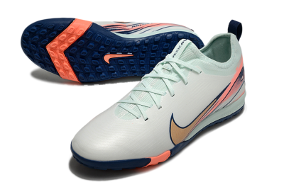 Nike Air Zoom Mercurial Vapor 16 Pro TF Low-Tops Soccer Shoes - Jade/Gold/Pink