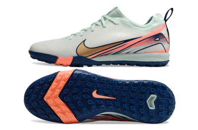 Nike Air Zoom Mercurial Vapor 16 Pro TF Low-Tops Soccer Shoes - Jade/Gold/Pink
