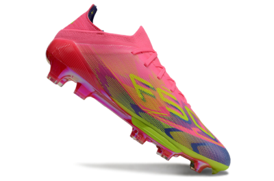 Adidas F50 Elite Lightstrike Pro FG Low-Tops Soccer Cleats - Pink/Blue/Yellow