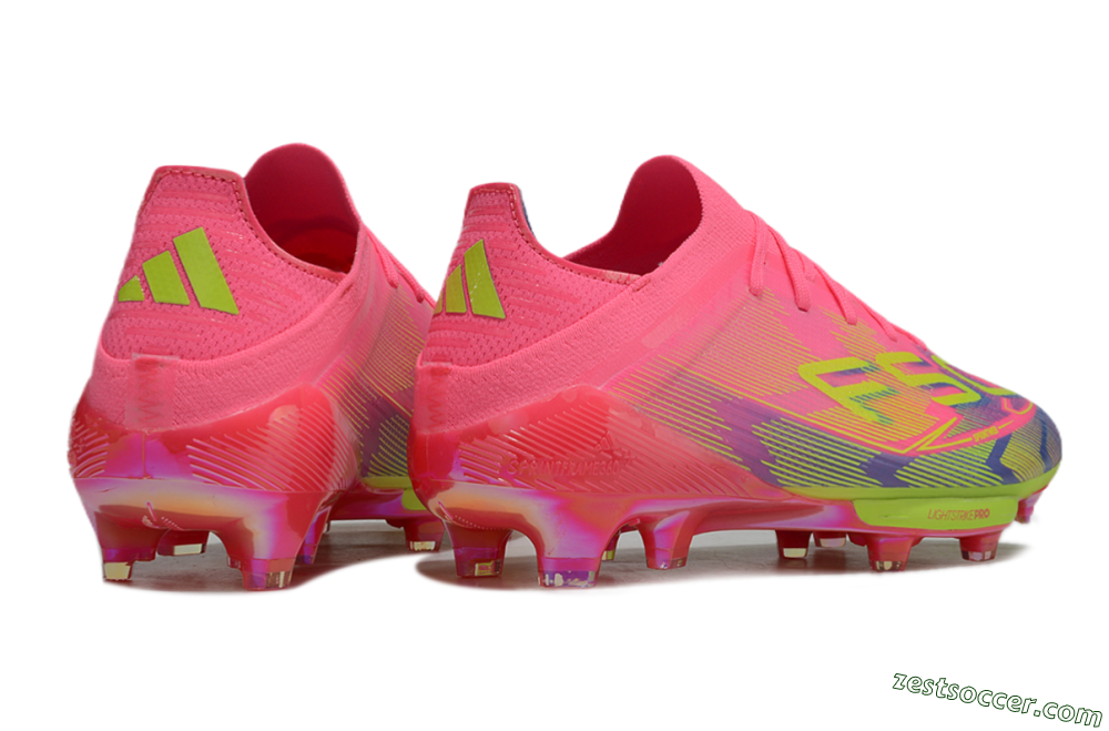 Adidas F50 Elite Lightstrike Pro FG Low-Tops Soccer Cleats - Pink/Blue/Yellow 6